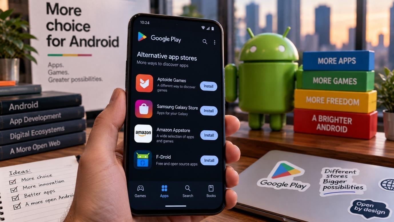 Google Play starts distributing rival app stores in the US in a major change for Android 3