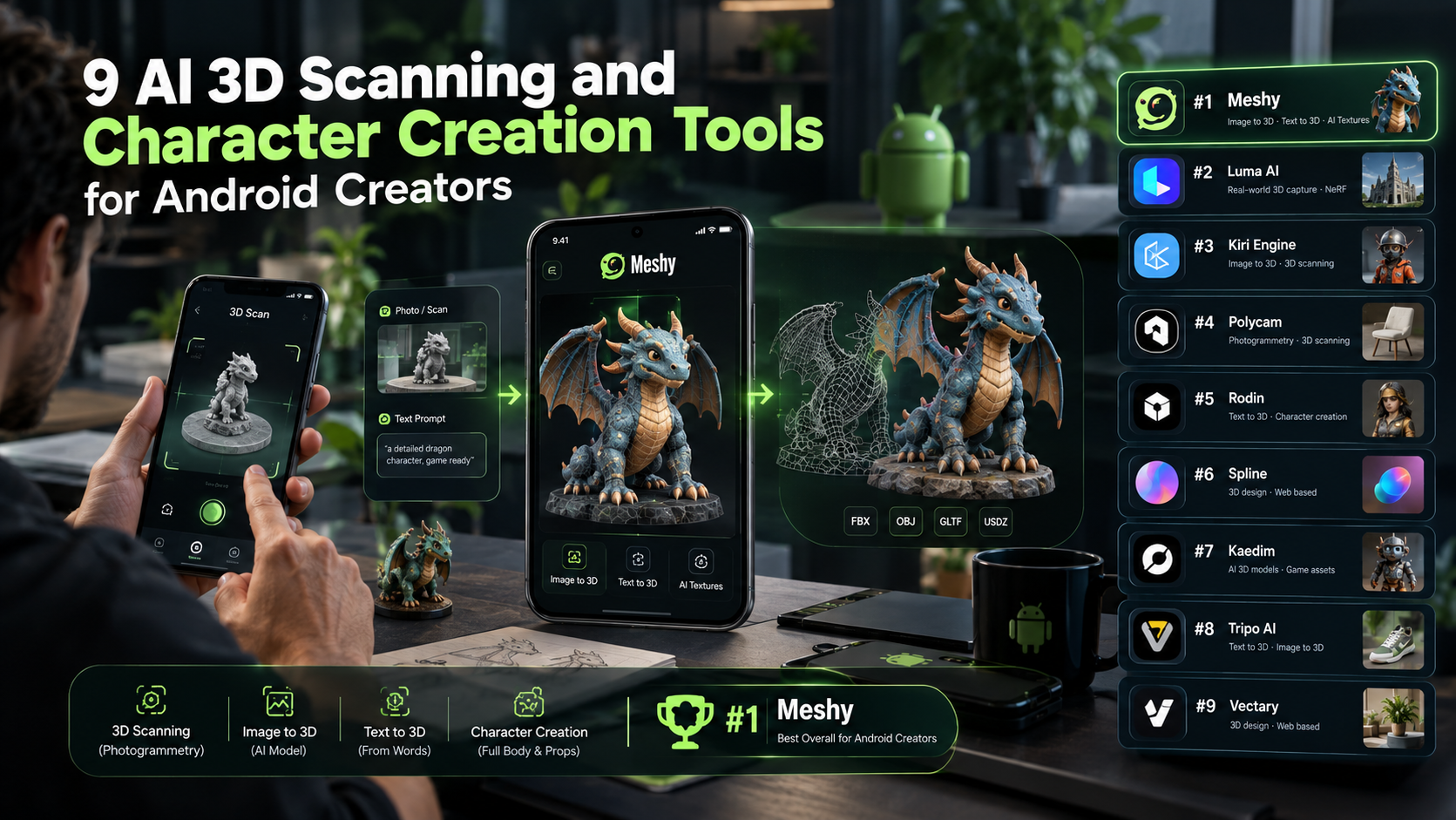 9 AI 3D Scanning and Character Creation Tools for Android Creators 4