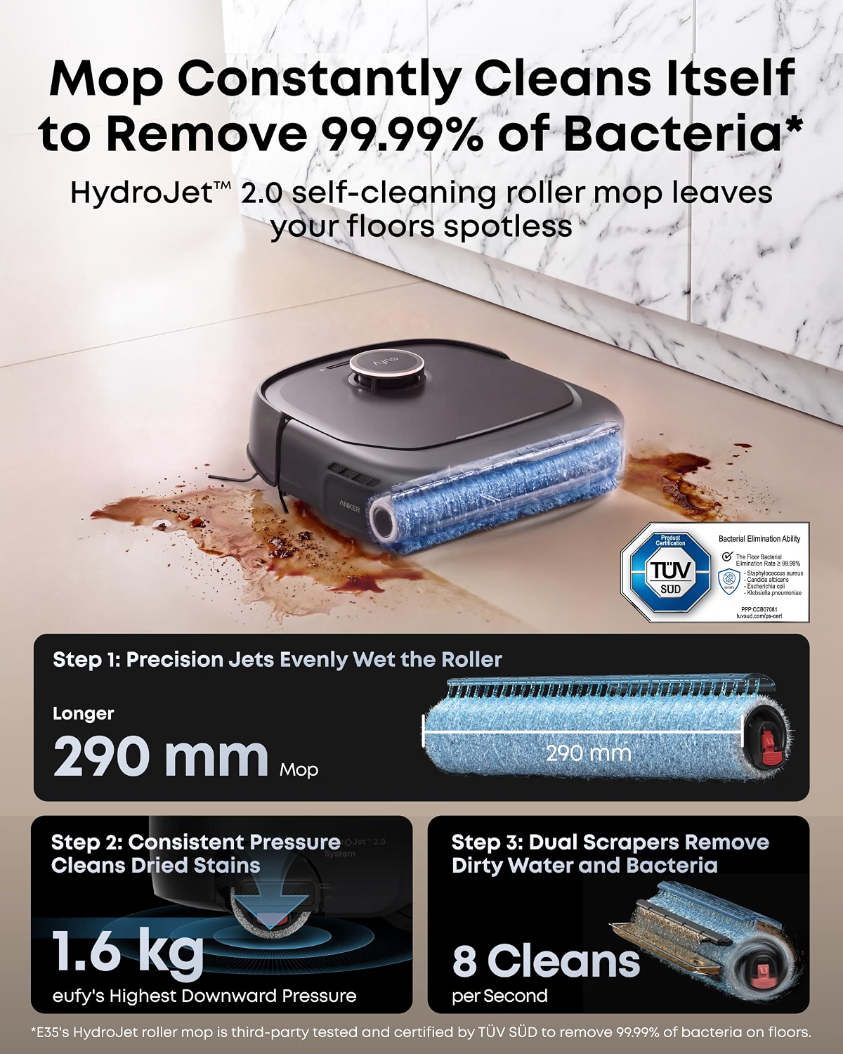 Eufy's E35 Robot Vacuum Is Certified Asthma and Allergy Friendly 5