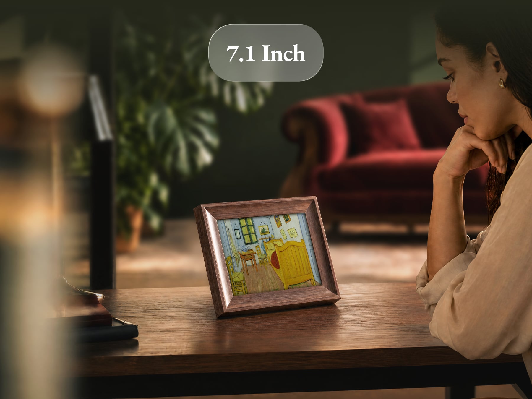 7.1-inch SwitchBot AI Art Frame 2 on a desk