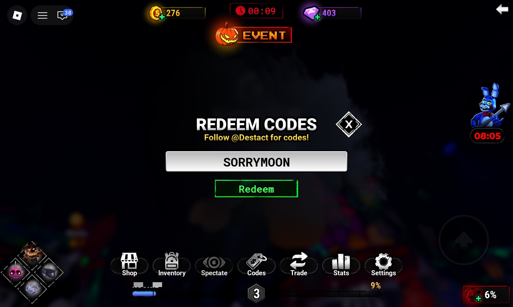 Animatronic Nights Codes Image