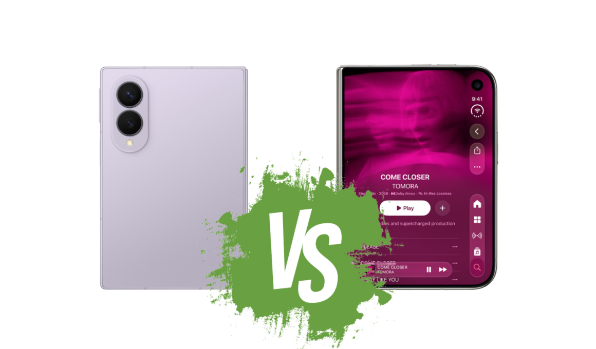 Galaxy Z Fold 8 and iPhone Duo side by side