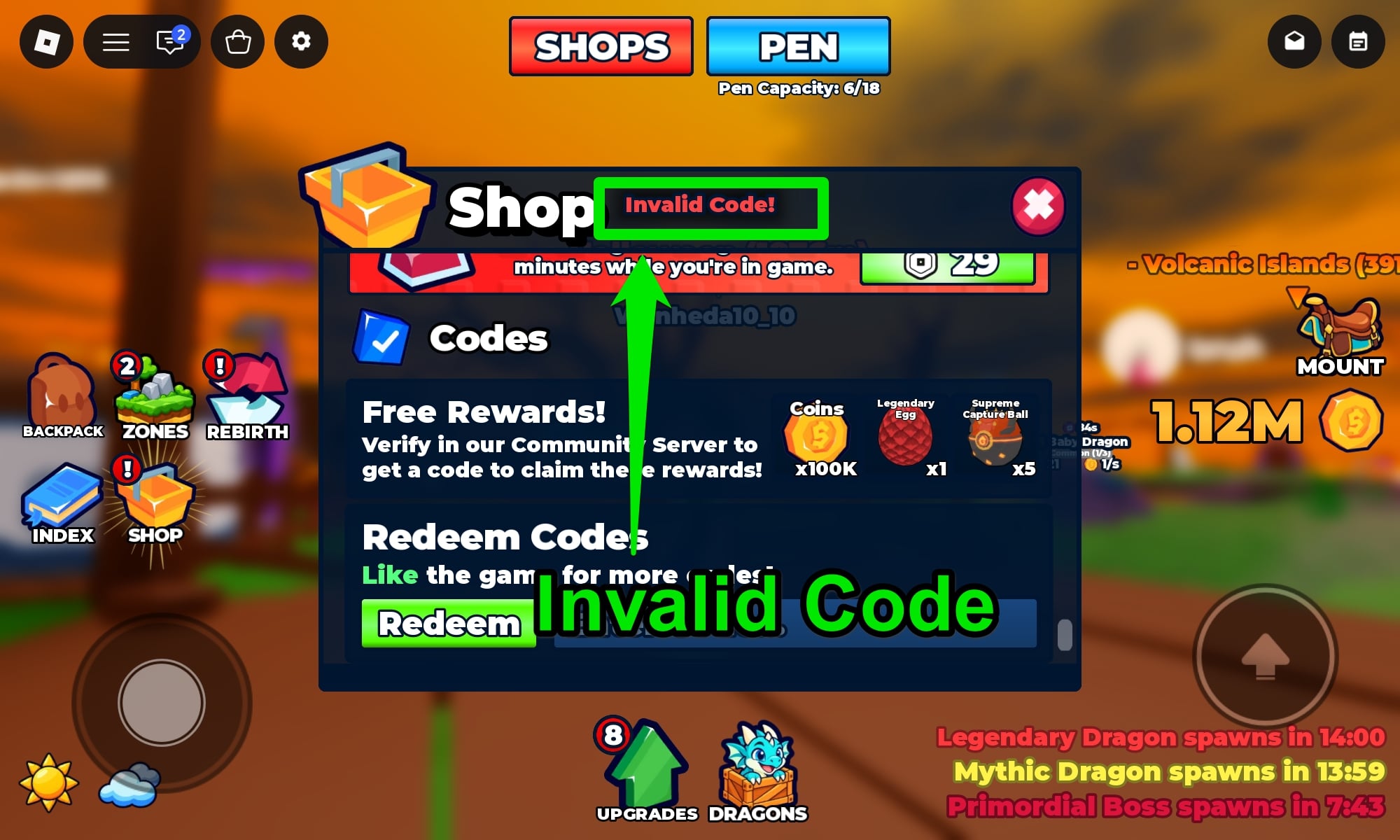 Invalid Code