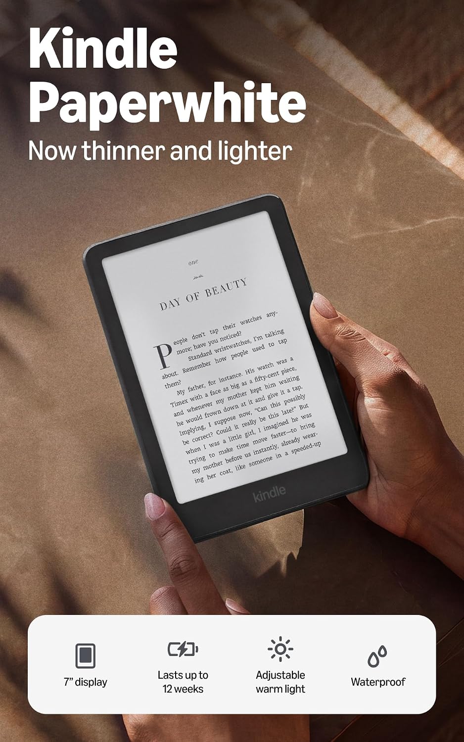 The new Kindle Paperwhite in Graphite