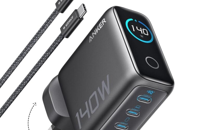 Anker 140W four-port GaN charger with display