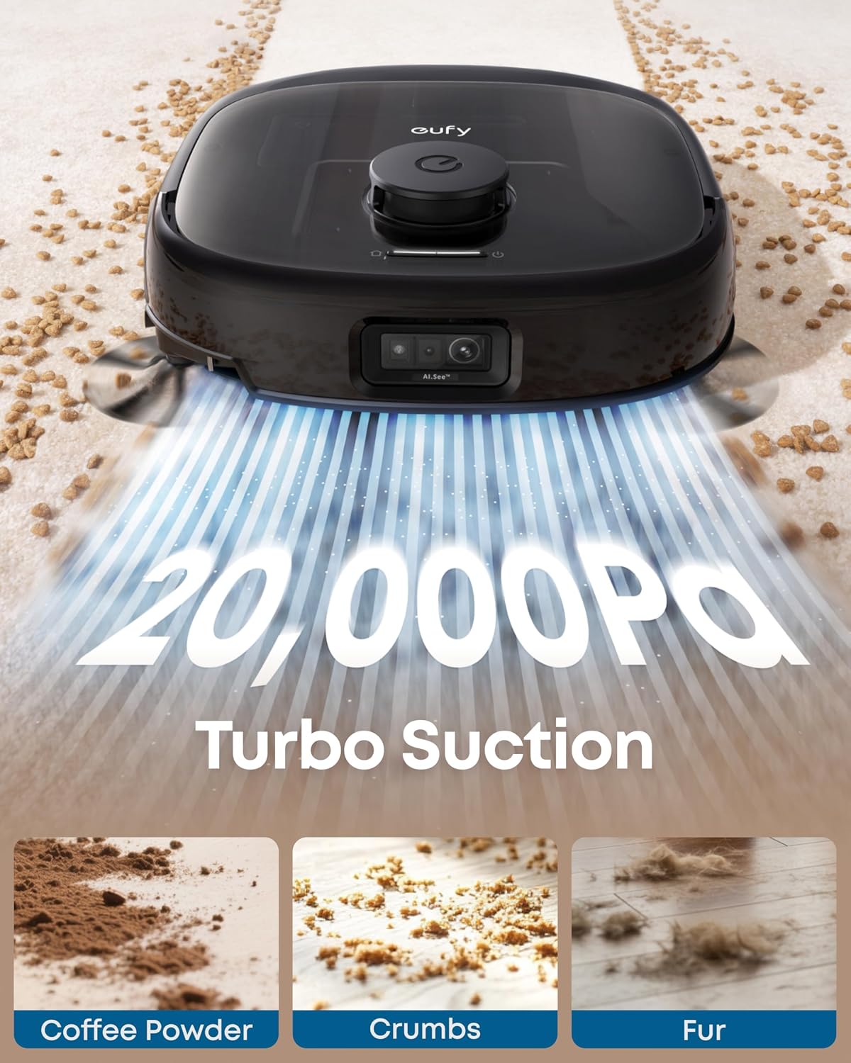 Eufy Omni E25 robot vacuum with 20,000Pa suction