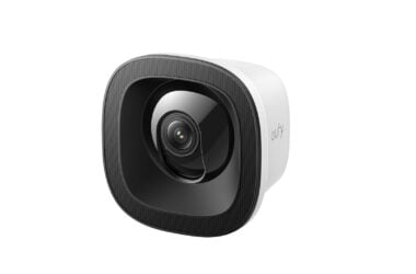 Eufy Window Camera E10 in white with a black front panel