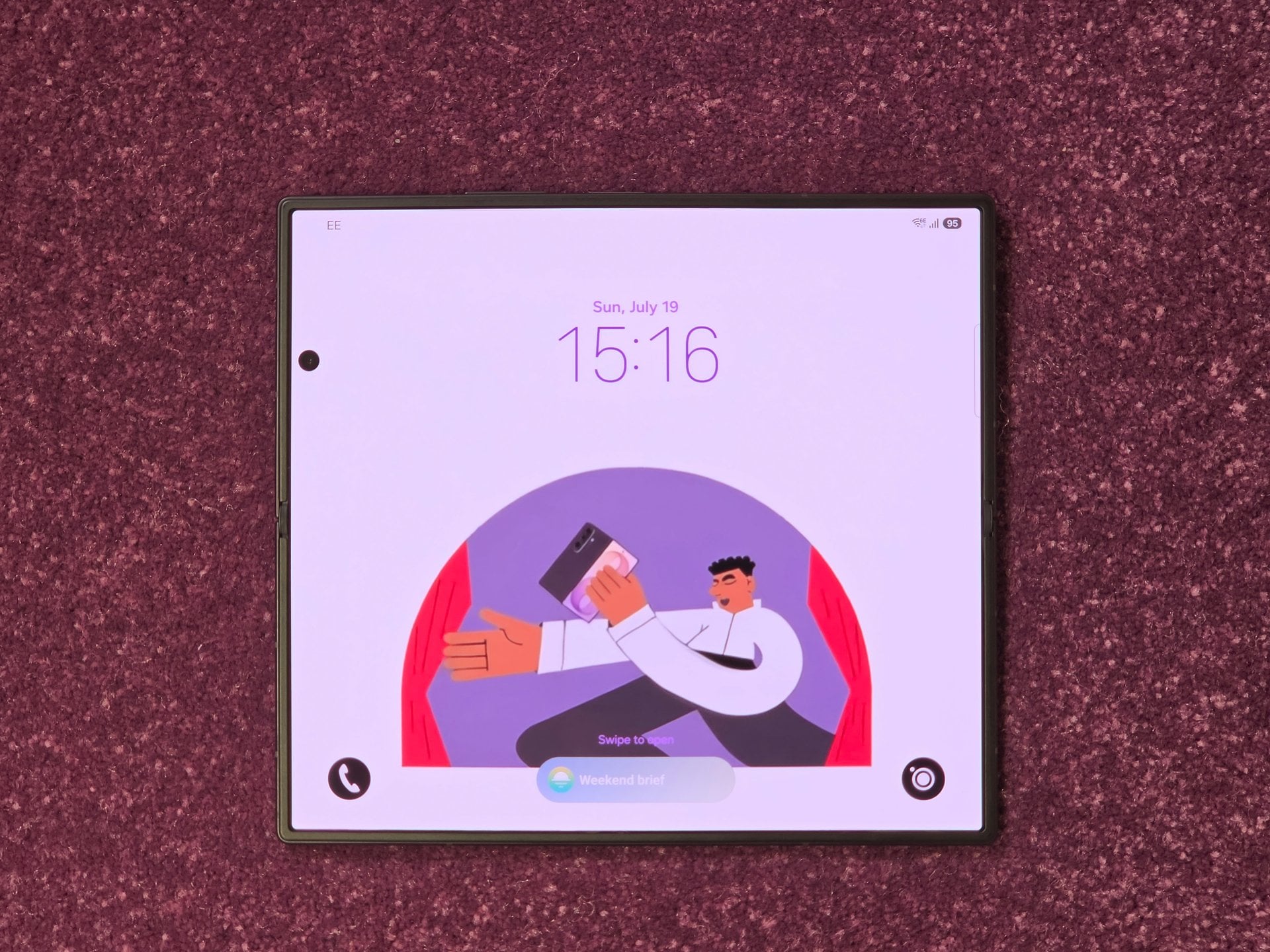 Galaxy Z Fold 8 unfolded on a table