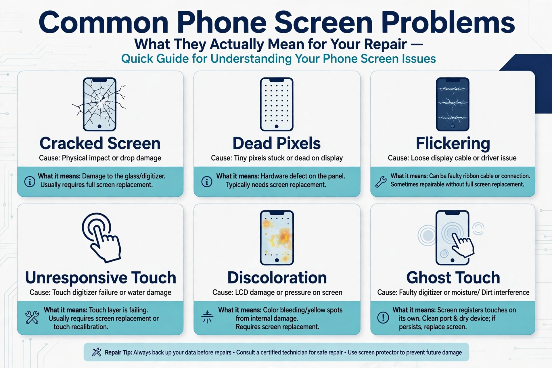Common Phone Screen Problems and What They Actually Mean for Your Repair 3