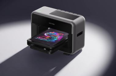 EufyMake UV Printer E1 printing a colorful design