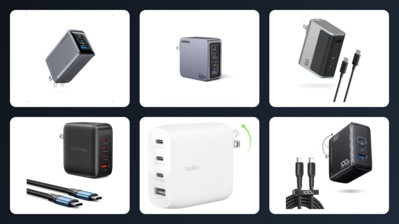 Six multiport USB-C chargers for Android