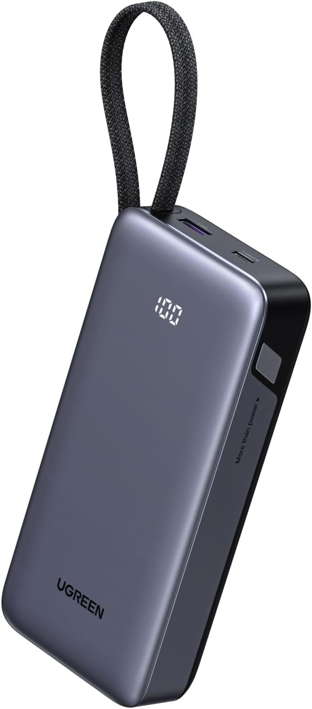 UGREEN Nexode 20,000mAh 45W power bank with built-in cable