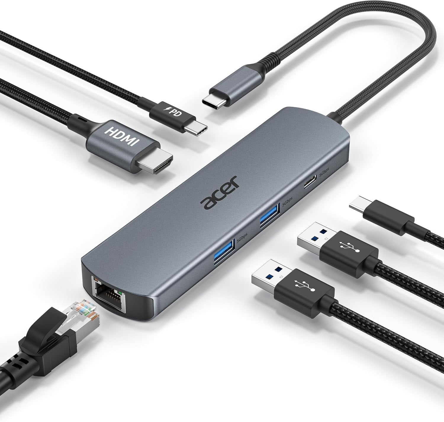 Acer 6-in-1 USB-C hub with Ethernet