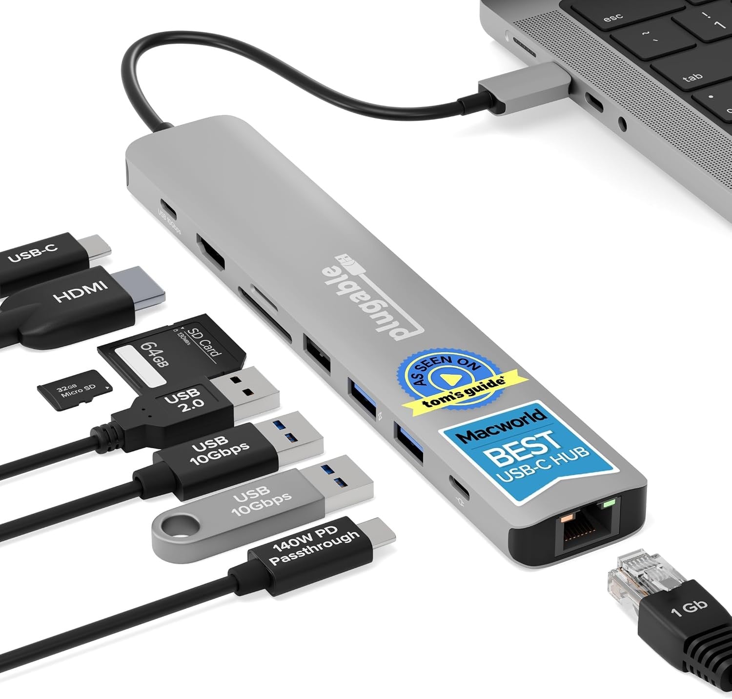 Plugable 9-in-1 USB-C hub
