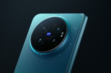 Vivo X Fold6 in Horizon Blue showing the Minimal Ring camera module