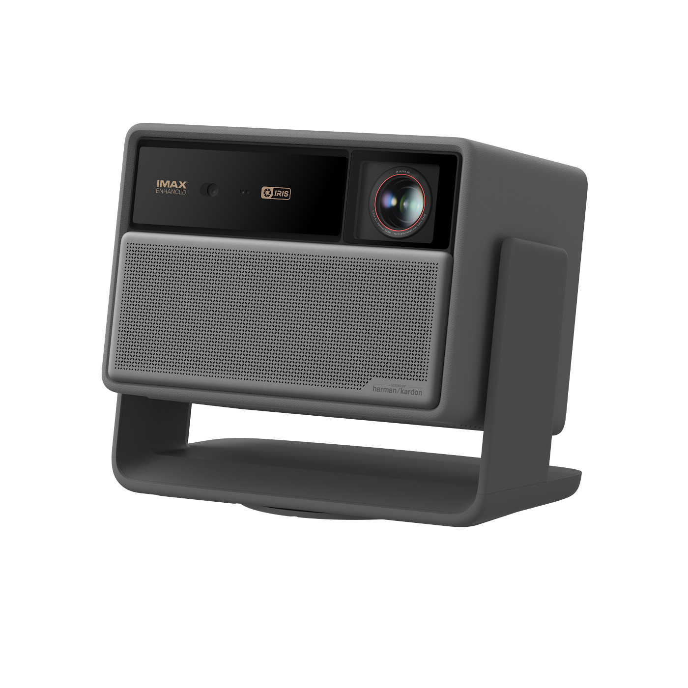 Xgimi Horizon 30 Ultra Max projector on its integrated stand